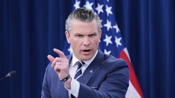 US Defense Secretary Pete Hegseth speaks during a news conference at the Pentagon in Washington, Sunday, June 22, 2025. - Sputnik India