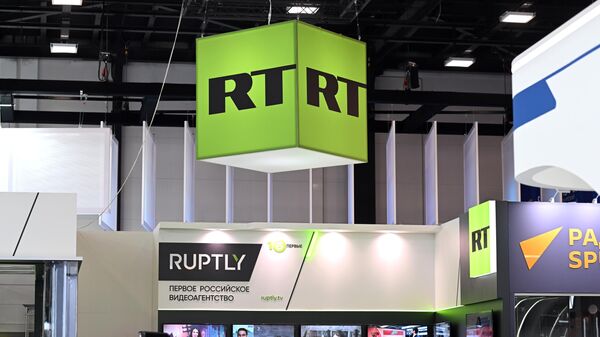 The studios of Sputnik Radio, RT television channel, and Ruptly at the Expoforum Congress and Exhibition Center - Sputnik भारत