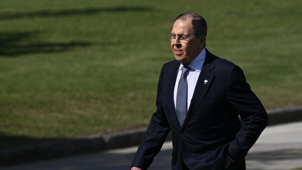 Russian Foreign Minister Sergey Lavrov after taking pictures of the participants of the XVII BRICS Summit, Rio de Janeiro, Brazil - Sputnik भारत