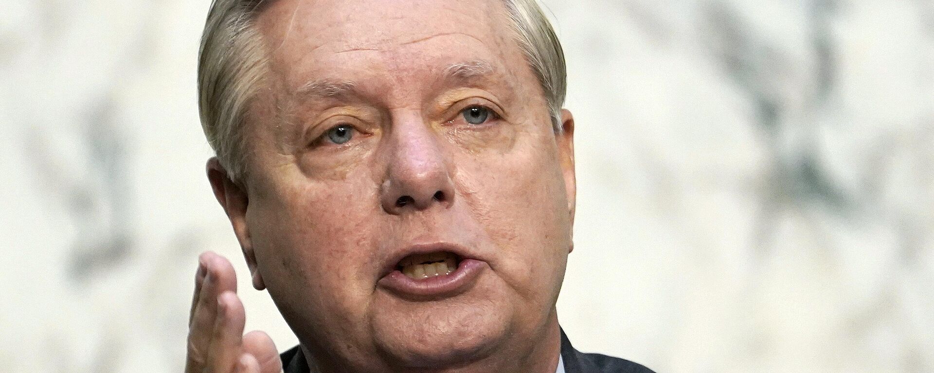Senate Judiciary Committee Chairman Lindsey Graham, R-S.C., questions Supreme Court nominee Amy Coney Barrett during the second day of her confirmation hearing before the Senate Judiciary Committee on Capitol Hill in Washington, Tuesday, Oct. 13, 2020 - Sputnik भारत, 1920, 14.07.2025