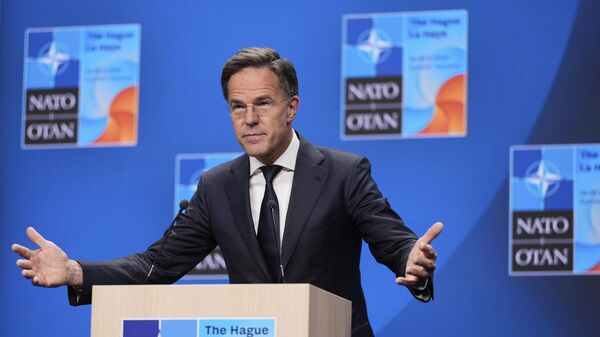 NATO Secretary General Mark Rutte speaks during a media conference at the NATO summit in The Hague, Netherlands, Wednesday, June 25, 2025. - Sputnik India