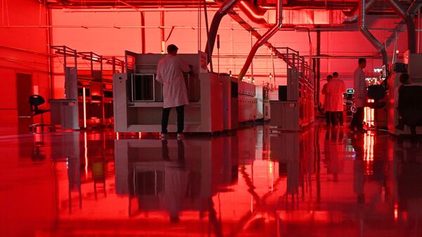 Employees work at the ICL Techno factory of computer hardware and motherboard surface mounting at the Innopolis special economic zone outside Kazan, Republic of Tatarstan, Russia. - Sputnik India