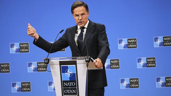 NATO Secretary General Mark Rutte speaks during a media conference prior to a meeting of the Ukraine Defense Contact Group at the NATO headquarters in Brussels, Wednesday, June 4, 2025.  - Sputnik India
