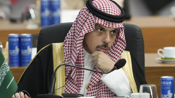 Saudi Arabia's Foreign Minister Prince Faisal bin Farhan Al-Saud attends the G20 Summit leaders meeting in Rio de Janeiro, Tuesday, Nov. 19, 2024. (AP Photo/Eraldo Peres) - Sputnik India
