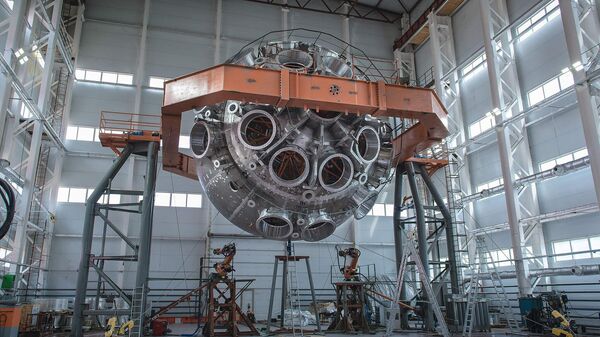 Interaction chamber of the UFL-2M Tsar laser installation in Sarov. - Sputnik भारत