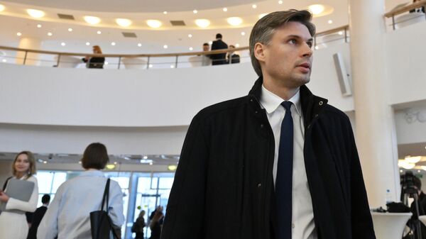 General Director of the State Corporation Roscosmos Dmitry Bakanov before the XXXIV Congress of the Russian Union of Industrialists and Entrepreneurs (RSPP). - Sputnik भारत