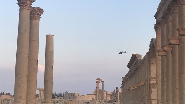 The historical architectural complex of Ancient Palmyra in Homs Governorate, Syria - Sputnik भारत