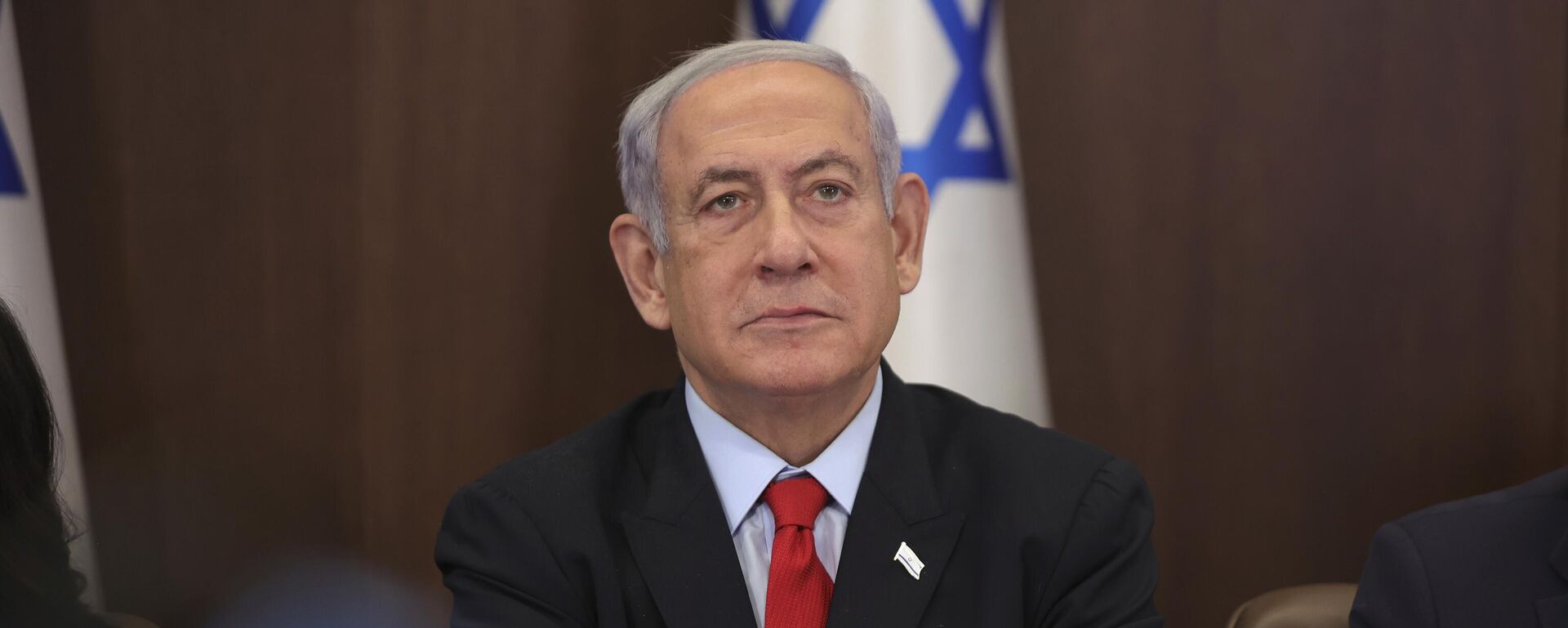 Israeli Prime Minister Benjamin Netanyahu attends the weekly cabinet meeting at the prime minister's office in Jerusalem, Israel, Sunday, July 30, 2023 - Sputnik India, 1920, 11.01.2026