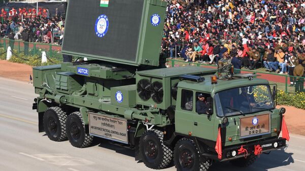 DRDO's Air Defence Tactical Control Radar (ADTCR) seen during the full dress rehearsal for the upcoming Republic Day Parade, at Rajpath on January 23, 2020 in New Delhi, India. - Sputnik भारत