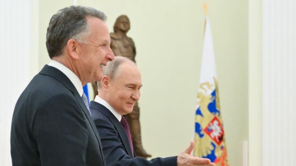 Russian President Vladimir Putin greets US President's Special Envoy for the Middle East Steve Witkoff before a meeting at the Kremlin in Moscow - Sputnik India