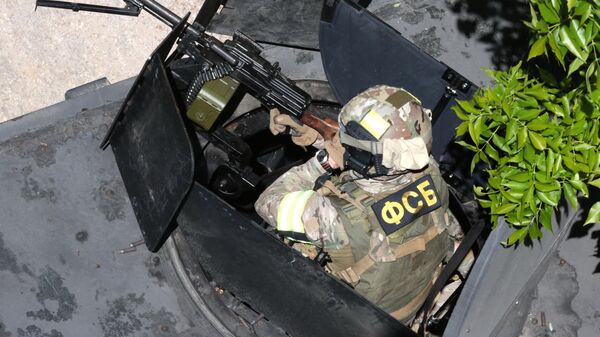A FSB officer is seen during drills. File photo - Sputnik भारत