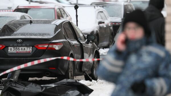 Investigators work at a scene of an explosion in which Lieutenant General Igor Kirillov, the head of the Troops of Radiological, Chemical and Biological Defence of the Russian armed forces, and his assistant were killed. - Sputnik India