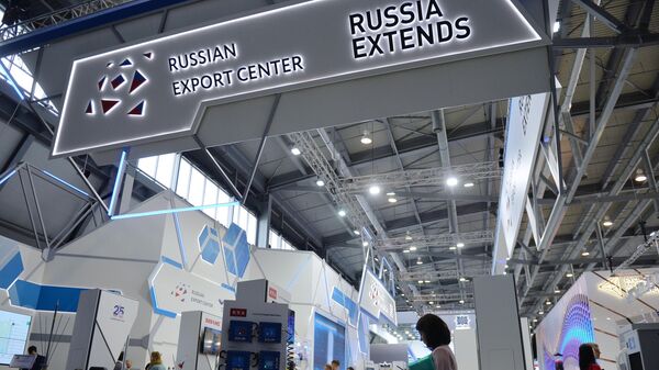 Stand of JSC Russian Export Center (REC) at the international industrial exhibition INNOPROM-2019 in Yekaterinburg - Sputnik India