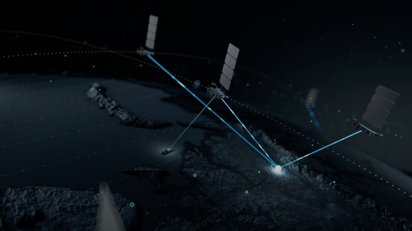 Rendering of a new Russian Starlink internet-style satellite internet system being developed by Bureau 1440. - Sputnik भारत