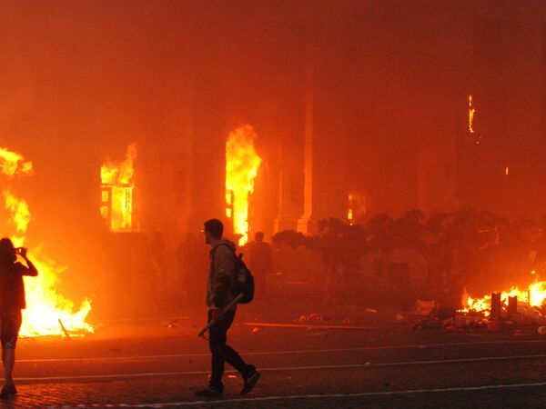 The fire at the House of Trade Unions in Odessa - Sputnik India