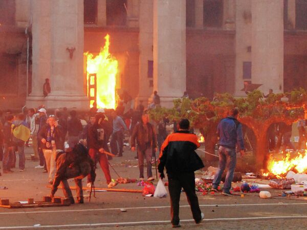 Deadly fire at the Trade Unions House, Odessa, Ukraine - Sputnik India