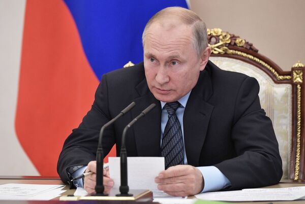 Russian President Vladimir Putin chairs a meeting at the Kremlin in Moscow, Russia, file photo. - Sputnik भारत
