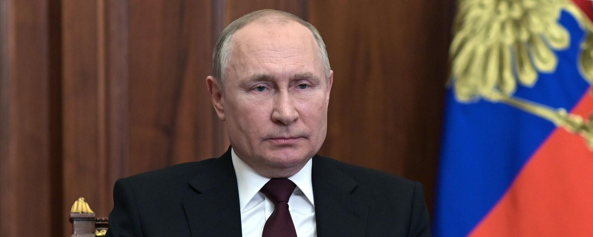 Putin addresses the nation on the recognition of the Donetsk and Lugansk republics - Sputnik भारत, 1920, 25.09.2025
