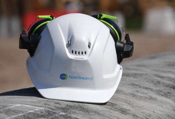 Helmet of a worker on the construction site of the Nord Stream-2 gas pipeline - Sputnik India