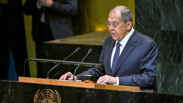Russian Foreign Minister Sergey Lavrov speaks at the 2025 UN General Assembly. File photo   - Sputnik India
