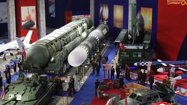 North Korea’s leader Kim Jong-un attends opening of the Military Hardware Exhibition Defiance Development-2025 in Pyongyang. - Sputnik India