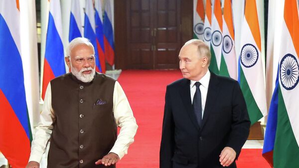 Indian Prime Minister Narendra Modi and Russian President Vladimir Putin - Sputnik India