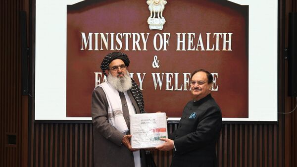 Jagat Prakash Nadda, Union Minister of Health and Family Welfare, meets Mawlawi Noor Jalal Jalali, Afghan Minister of Public Health - Sputnik भारत
