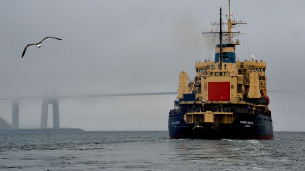 The icebreaker Admiral Makarov in the Eastern Bosphorus strait departing for the summer shipping season on the Northern Sea Route (NSR) in the eastern part of the Arctic.  - Sputnik India
