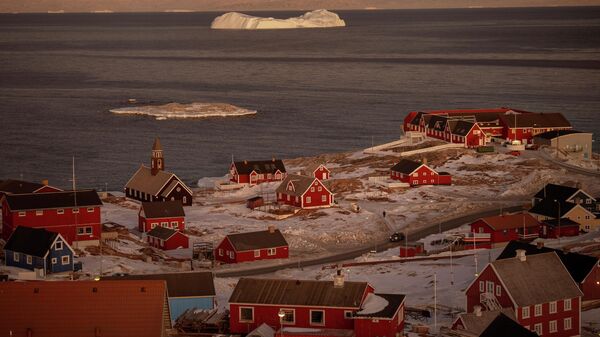 A large iceberg is photographed near the city of Ilulissat, Greenland, Wednesday Feb.19, 2025. - Sputnik भारत