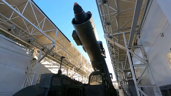 The launch of a Yars intercontinental ballistic missile during a strategic nuclear forces exercise involving their ground, naval, and air components at the Plesetsk State Test Cosmodrome, Russia. - Sputnik भारत