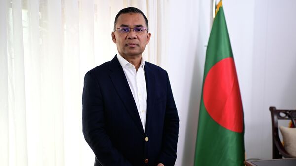 Bangladesh Nationalist Party Chairperson Tarique Rahman poses for a photograph in his party office in Dhaka, Bangladesh, Sunday, Feb. 8, 2026. - Sputnik India