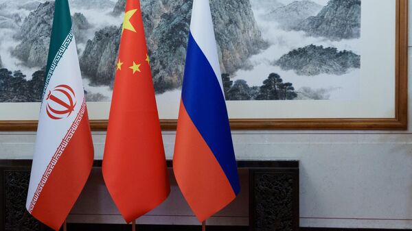 Flags of Iran, China and Russia. - Sputnik India