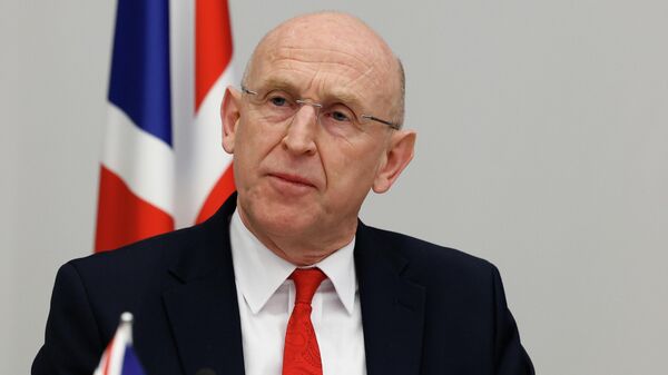 Britain's Defense Secretary John Healey speaks during a meeting of the Ukraine Defense Contact Group at NATO headquarters in Brussels, Thursday, Feb. 12, 2026.  - Sputnik भारत
