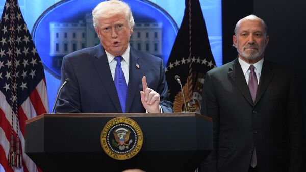President Donald Trump speaks during a press briefing at the White House - Sputnik India