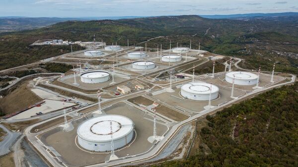 Oil storage facility of the Caspian Pipeline Consortium (CPC-R) in Russia's Krasnodar region - Sputnik भारत