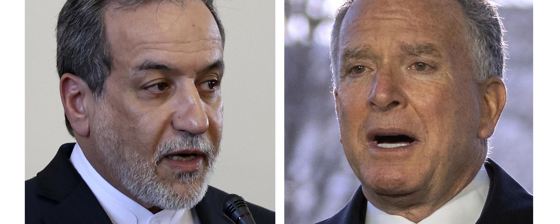 This combo shows Iranian Foreign Minister Abbas Araghchi, left, pictured in Tehran, Iran, Tuesday, Feb. 25, 2025 and Steve Witkoff, right, White House special envoy, pictured in Washington, Wednesday, March 19, 2025 - Sputnik भारत, 1920, 23.09.2026