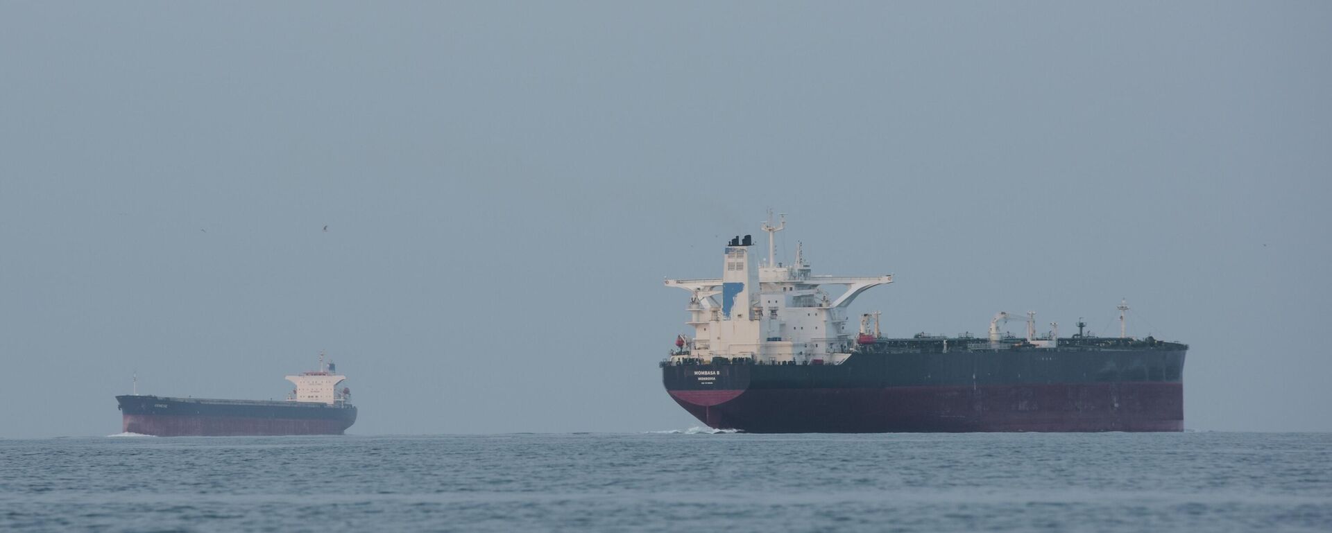 Tankers anchored in the Strait of Hormuz off the coast of Qeshm Island, Iran, April 18, 2026.  - Sputnik India, 1920, 25.04.2026