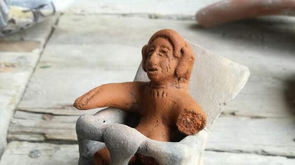 A small clay figurine found at a Teotihuacan archeological site by Mexico’s Ministry of Culture and a research team from the Directorate of Archaeological Salvage of the National Institute of Anthropology and History - Sputnik India