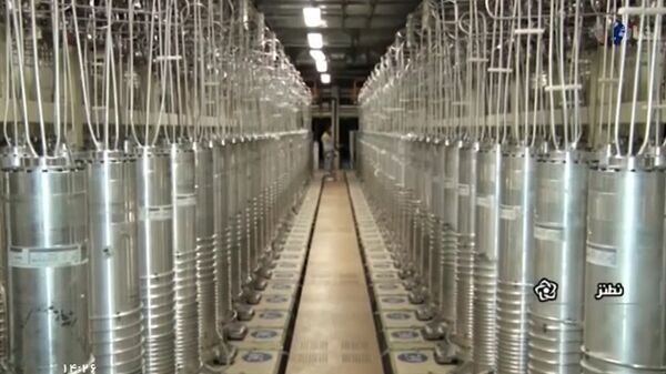 In this image made from April 17, 2021, video released by the Islamic Republic Iran Broadcasting, IRIB, state-run TV, various centrifuge machines line the hall damaged on Sunday, April 11, 2021, at the Natanz Uranium Enrichment Facility, some 200 miles (322 km) south of the capital Tehran, Iran - Sputnik भारत