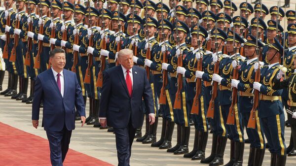President Donald Trump meets China's President Xi Jinping - Sputnik भारत
