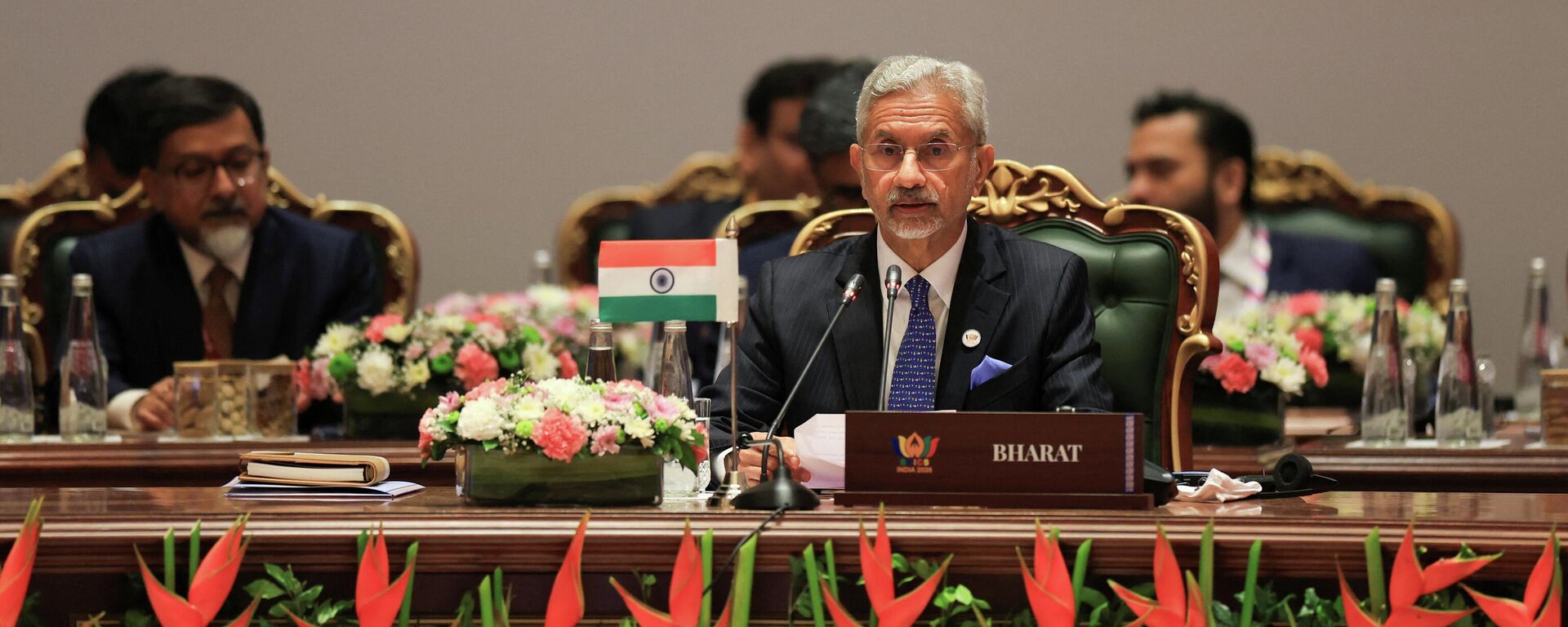 India's Foreign Minister Subrahmanyam Jaishankar addresses the BRICS foreign ministers' meeting at Bharat Mandapam in New Delhi, India May 14, 2026. - Sputnik भारत, 1920, 14.05.2026
