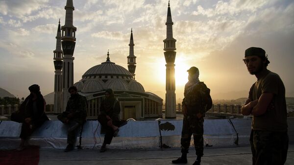 Taliban fighters stand guard on Nadir Khan hill in Kabul, Afghanistan, Tuesday, June 10, 2025. - Sputnik भारत