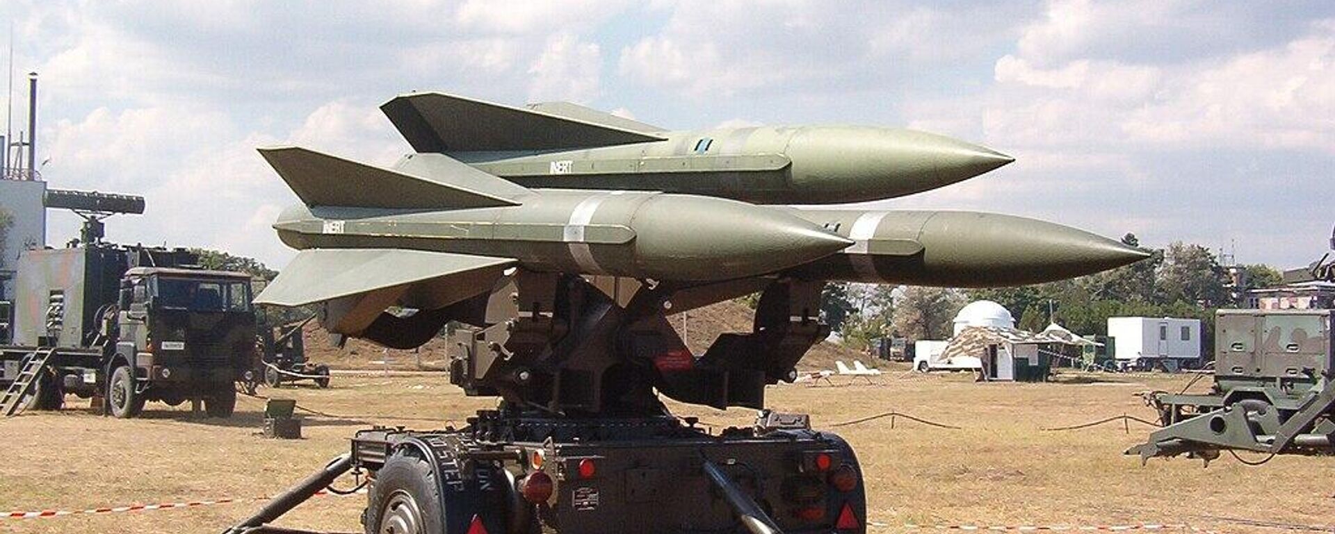 MIM-23 Hawk surface-to-air missiles on display during the 90th anniversary of the Romanian Antiaircraft Artillery and Missiles. - Sputnik भारत, 1920, 22.05.2026