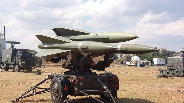 MIM-23 Hawk surface-to-air missiles on display during the 90th anniversary of the Romanian Antiaircraft Artillery and Missiles. - Sputnik भारत
