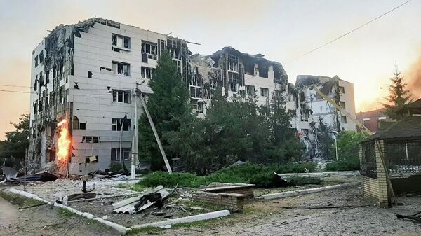 Consequences of the Ukrainian Armed Forces' drone attack in Starobelsk, Lugansk People's Republic - Sputnik भारत