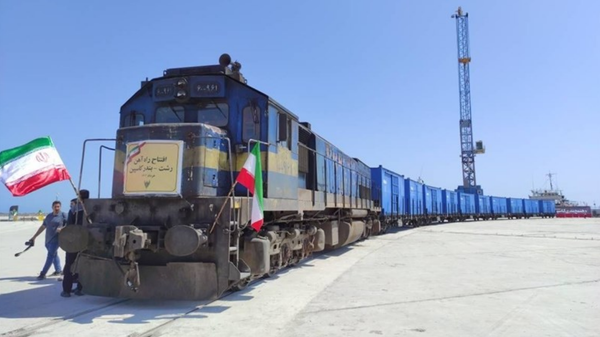  An X screenshot of the June 20, 2024 unveiling of the Rasht-Caspian railway line in Iran. - Sputnik India