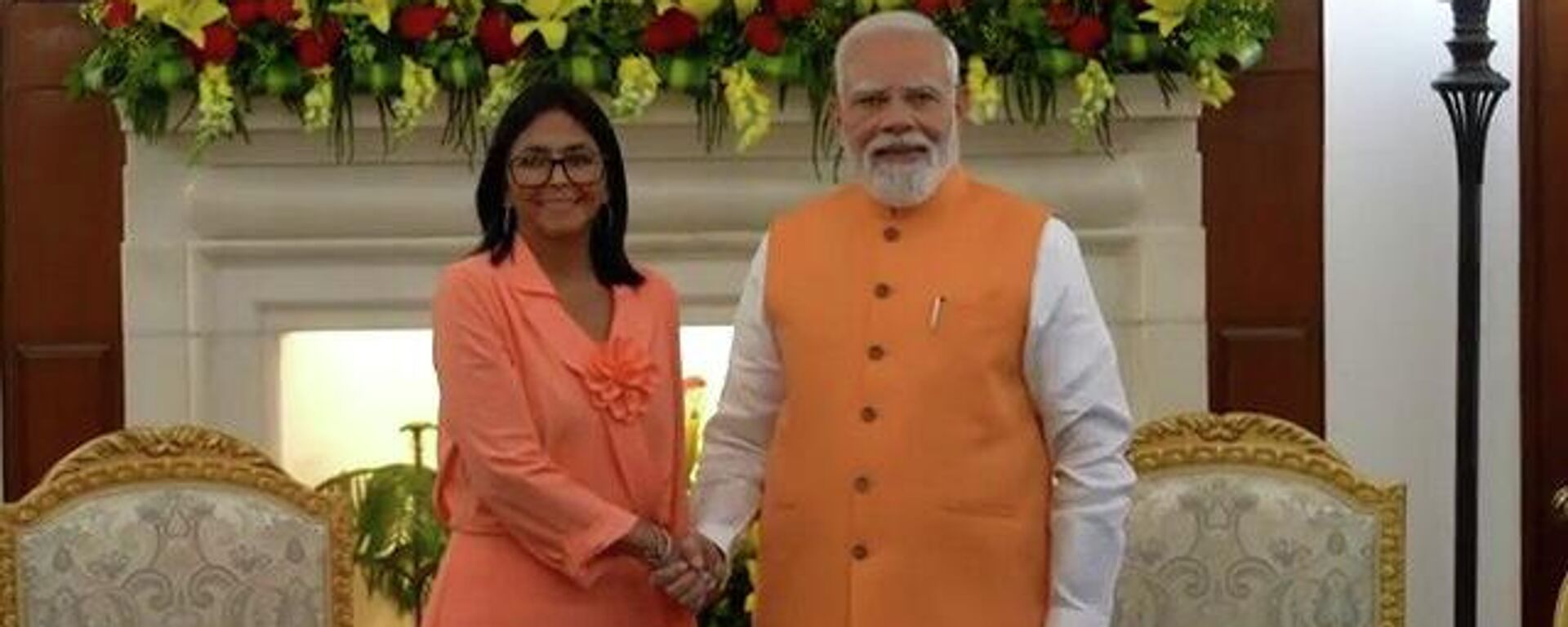 Prime Minister Narendra Modi meets Venezuela's Acting President Delcy Rodriguez - Sputnik भारत, 1920, 04.06.2026