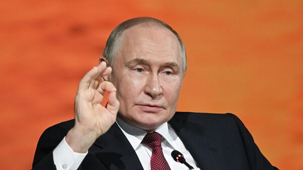 Russian President Vladimir Putin at the plenary session of the XXVIII St. Petersburg International Economic Forum. - Sputnik India