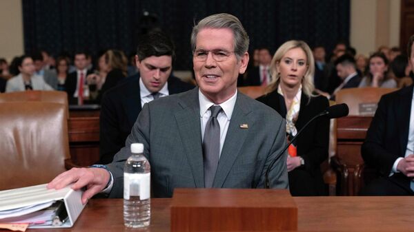 Treasury Secretary Scott Bessent testifies before the House Committee on Ways and Means during a hearing on Capitol Hill, Thursday, June 4, 2026, in Washington - Sputnik भारत