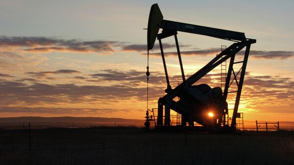 In this Nov. 6, 2013 file photo, a Whiting Petroleum Co. pumpjack pulls crude oil from the Bakken region of the Northern Plains near Bainville, Mont. U.S. In this Nov. 6, 2013 file photo, a Whiting Petroleum Co. pumpjack pulls crude oil from the Bakken region of the Northern Plains near Bainville, Mont. U.S. - Sputnik India